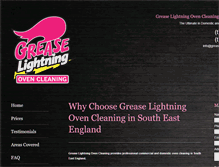 Tablet Screenshot of greaselightningovencleaning.co.uk